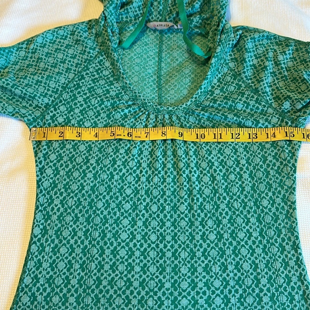 Athleta green hooded lightweight long top / coverup Size XS - Picture 9 of 14